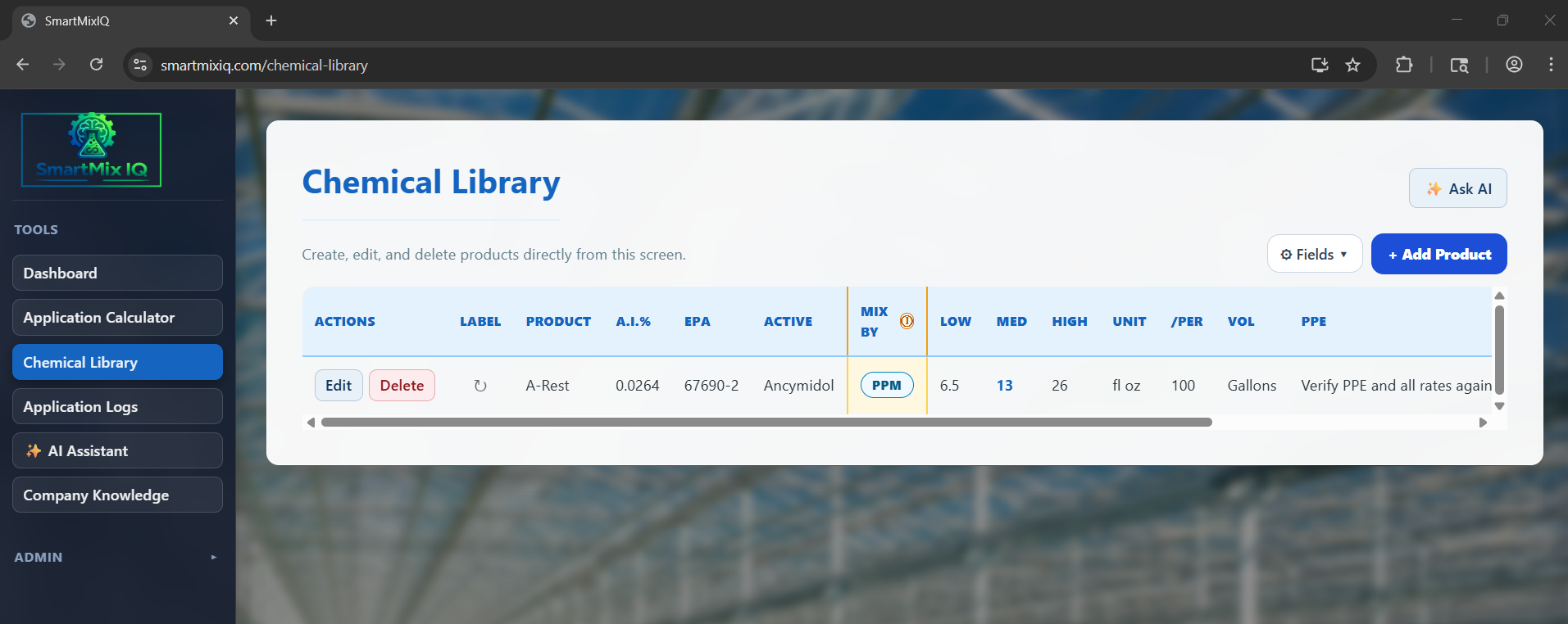 Chemical Library preview screenshot
